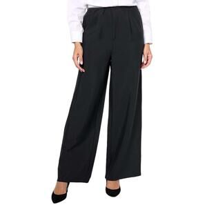 Studio Park x Amy Stran Petite Wide-Leg Pleated Pant Black - Regular
